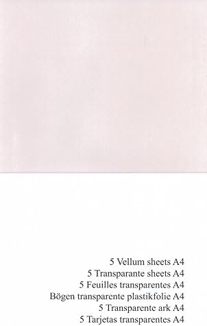 Vellum Parchment Opaque White A4 pack of 5