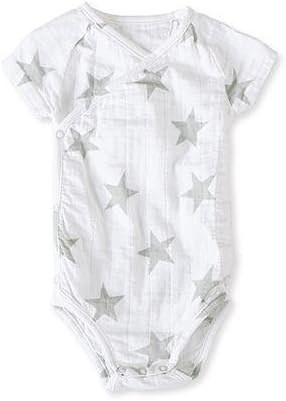 Aden &amp; Anais Short Sleeve Kimono Bodysuit - Ultramarine Blue (Medium Star) (9-12 months)