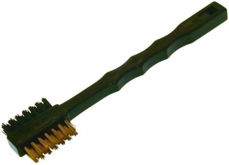 Osborn International 54375SP Scratch Brush, Dual Sided Brass and Black Polypro Fill Material, 1-1/2" Brush Area Length, 7-1/4" Overall Length