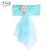 Produktbild BESTOYARD 5 Stück Organza Stuhl Schärpe Bogen Hochzeit Party Stuhl Bankett Dekorationen (Blaugrün)