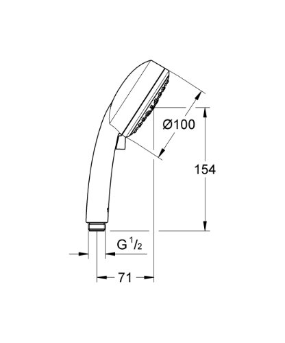 Grohe Vitalio Comfort 100 Handbrause III mit 3 Strahlarten 26092000 - 2