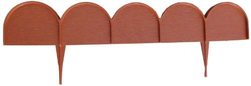 Zierzaun Zaun Beeteinfassung Beetumrandung 5 m 4 Farben Rasenkante (Terracotta)