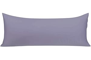 AIMANE® Long Bolster Pillowcase Cover - Body Pillow Neck Support - Orthopaedic Bolster Pillowcase Cover Nursing Pregnancy Support Long Pillowcases (King 5FT, Grey)