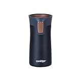 Contigo Pinnacle Mug de Voyage Mixte Adulte, Matte Black/Brond Lid, 300 ML