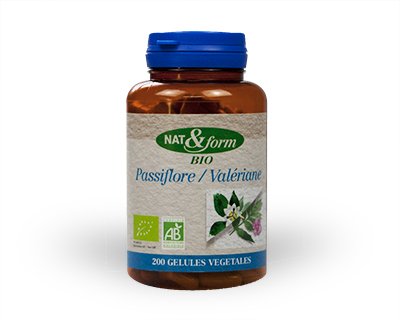 Détente passiflore et valériane Bio 200 gélules