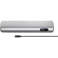 Belkin - Thunderbolt 3 Express Docking Station con cable activo de 1 m (40 Gbps,85 W, 4K, 3 puertos USB 3.0, salida de audio, Gigabit Ethernet, Thunderbolt 3/USB-C), aluminio