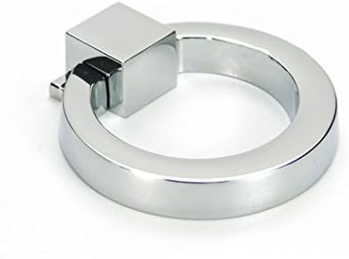 Doorknobs Handles Knobs for Cabinet Door Room Drawers Cupboards Zinc-Alloy Ring Knods (Silver)