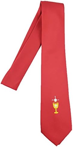 Boys First Holy Communion Tie Red Undated With Chalice (THIS TIE HAS NO DATE)
