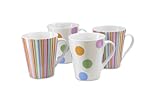 Cooksmart Spots Mugs, Multi, Set of 4 (Kitchen &amp; Home)