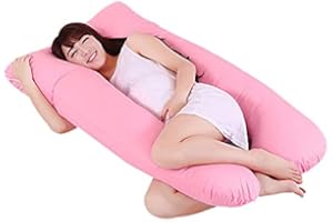 Bomoya Almohadas de embarazo para dormir, almohada de maternidad en forma de U, nueva maternidad embarazo novio brazo cuerpo dormir fundas fundas de almohada en forma de U para dormir