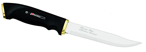 Marttiini Erwachsene Jagd-/outdoormesser Jagdmesser, Klinge 13 cm, Kautschuk-Griff, Lederscheide, Mehrfarbig, One Size, 180313