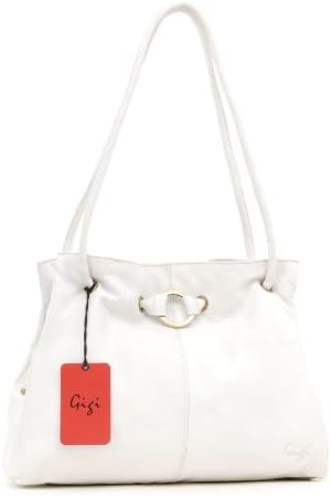 Gigi - Ladies Leather Shoulder Bag - Medium Tote Handbag With Multiple Compartments - With Heart Keyring Charm - Othello 4323