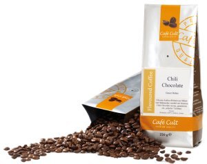 250g - Café Cult - Chili Chocolate - aromatisierter Röstkaffee - ganze Bohnen