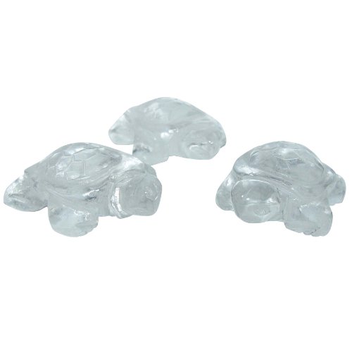 Bergkristall Schildkröte ca. 40 x 25 x 15 mm aus echtem Edelstein Schutzstein Glücksbringer.(3239) - 2