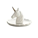 GBYZHMH Freundinnen Geschenk Keramik Schmuck Schmuckstück Fach Ring Halter Armband Uhren Veranstalter Ohrringe Halskette Display Stand goldene Schmuckstücke Sammlung leicht Dressers (Größe: Unicorn)