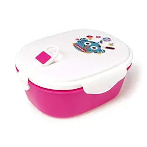 Hopscotch Boys and Girls Polycotton Kids Lunch Box in Pink Color for Ages 3-12 Years