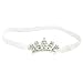 Sanwood Baby Girl Princess Tiara Photography Props Rhinestone Crown Headband (White)