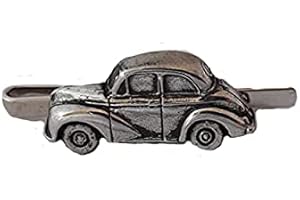 PRIDEINDETAILS Morris Minor Saloon on a Tie Clip (slide) made from Fine English Pewter