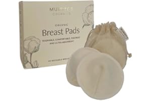 MUMMY’S ORGANICS Mummy's Organics Organic Cotton & Bamboo Nursing Pads | 6-Pack Washable & Reusable Breast Pads | Ultra Comfortable & Hypoallergenic | Super Absorbent for Breastfeeding | Nursing Essentials