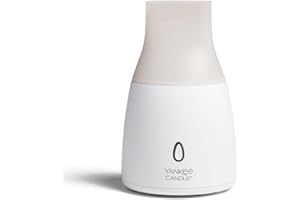 Yankee Candle Kit diffusore di aromi a ultrasuoni, olio diffusore di aromi alla ciliegia nera, LED che cambia colore, timer di spegnimento automatico, funzionamento silenzioso, spina britannica