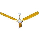 ACTIVA 1200mm Ceiling Fan, 390 RPM High Speed Air Delivery, 60 Watt Cooper Winding Motors, 3 Blade Large Sweep, Anti Dust Coating, Less Noise, 2 Years Warranty (Yellow)
