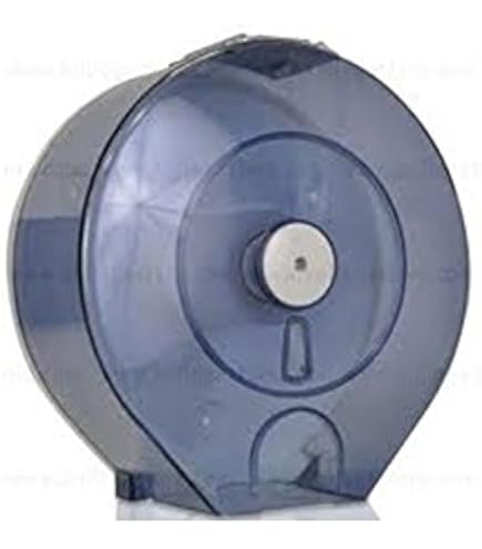 Dispenser Carta Igienica Mini Jumbo - Design Soft Touch Nero/Trasparente, Per Rotoli Fino A 230mm