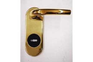 KIT RIVA SECUREMME PLACCA+MANIGLIA IN OTTONE LUCIDO SINGOLA PER PORTA BLINDATA Q8 FORO DOPPIA MAPPA PZ 1