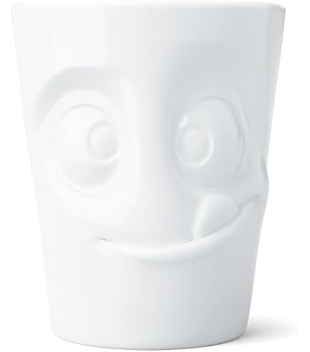 Lot De 6 Bols Souriants Fiftyeight – 500 Ml, Porcelaine Blanche Amusante, Motifs Drôles Et Tendres