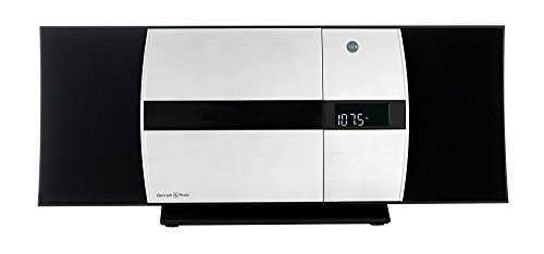 Bennett & Ross Ã…lesund Vertikal Stereoanlage (CD/MP3, USB, Bluetooth, NFC, UKW-Radio, Stand- oder Wandmontage, Uhr mit Weckfunktion, inkl. Fernbedienung) Schwarz/Silber
