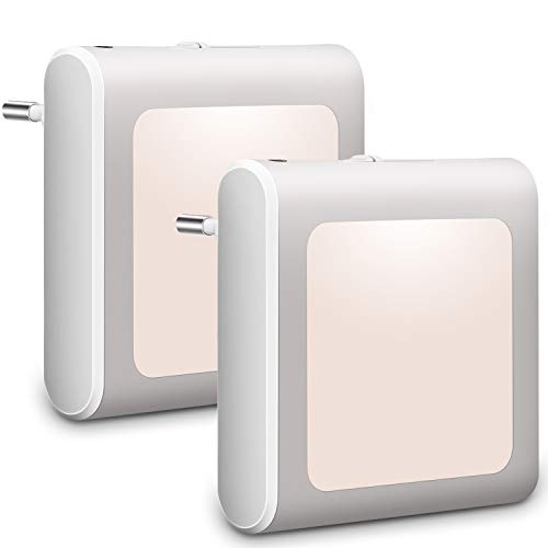 Preisvergleich Produktbild Wellead Nachtlicht Steckdose Baby Helligkeit Einstellbar Lichtsensor LED Schlaflicht Kinder Dämmerungssensor Nachtlampe Kinderzimmer Orientierungslicht für Schlafzimmer Badezimmer Warmweiß 2 Stück