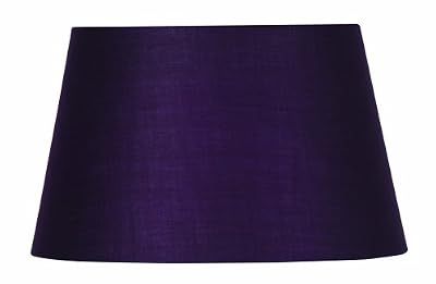 Oaks Lighting Abat-jour tambour en coton Prune 35 cm