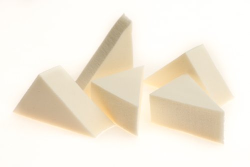 LATEX COSMETIC FOAM WEDGES - PACK OF 5 - MAKE-UP / FOUNDATION APPLICATOR - BEAUTY CARE BRAND