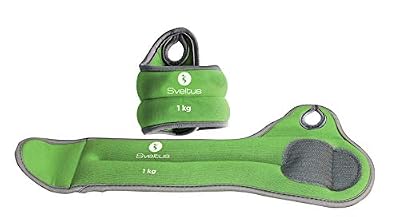 Sveltus Bracelets lestés Poignet 1 kg (la Paire) Adulte Unisexe, Vert, Taille Unique