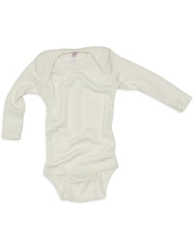 Baby Body langarm, 70% Wolle (kbT), 30% Seide, Engel Natur