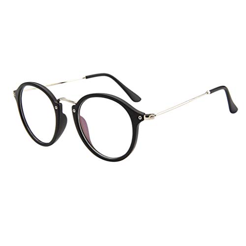 Preisvergleich Produktbild REALIKE Unisex Brille Elegant Flacher Spiegel Runder Rahmen Brillengestell Brille Leopardenmuster-Brillengestell Aus,Anti-Blaulichtbrille, Farbe Mehrfache Farbauswahl