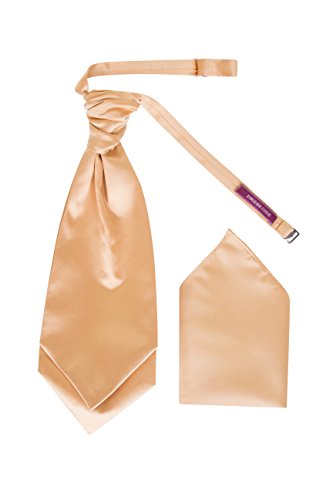 Dresscode Corbata Pre-Decorada de Novia Corbata a Juego Con Pañuelo a Juego (Oro antiguo)