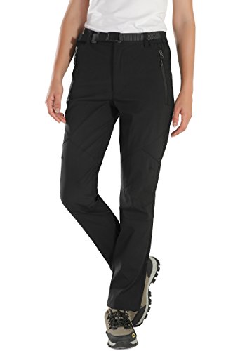 HAINES Pantalones de Trekking Mujer Pantalón Softshell Impermeables Pantalones de Montaña Verano Pantalones Senderismo