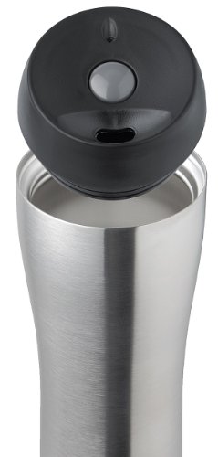 Isosteel Vakuum-Isolierbecher 0,4 L, 18/8 Edelstahl mit Quickstop zur Einhandbedienung, spülmaschinengeeignet, VA-9581Q - 2