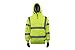 Price comparison product image Hi Vis Viz Hooded Sweatshirt High Visibility Reflective Tape Band Work Fleece Safety Sweat Shirts Warm Security Jacket Workwear Hoodie Jumper w/Smartphone Pocket & Zipper - Yellow, Large