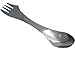 Price comparison product image Komise 20CM Titanium Fork Spoon Spork Cutlery Utensil Combo Kitchen Outdoor Picnic Food Spoons (Silver)