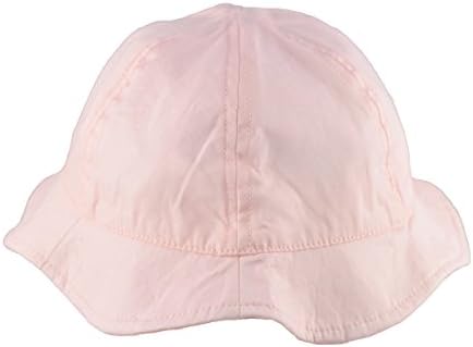 Baby Sun Hat Girls Summer Bucket Style Beach Hat. Cloche With Wavy Brim. 100% Cotton 6-12 Months, 12-24 Months (6-12 Months, Pink (Light))