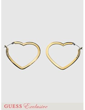 Guess Damen Ohrringe Herz-Creolen UBE81010