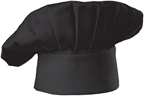 Jumrun Kitchen Supply Cooking Pastry Chef Hat Chef Works Baking Chef Hat for Adult and Teens/Dress Party Accessory (Black)