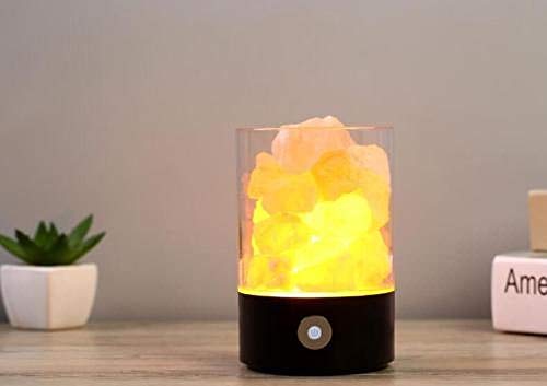 Preisvergleich Produktbild Richsxw Himalaya-Salz Lampe Natural Crystal kleine ionische Stein Nacht Nachttischlampe