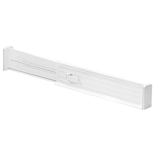 mDesign 2er Schubladentrenner – verstellbar – der perfekte Schubladeneinsatz – ideal als Schubladenteiler zur besseren Ordnung – Farbe: weiß - 9