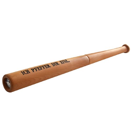 Pfeffermühle Gewürzmühle im Baseballschläger-Design "ICH PFEFFER DIR EINE"