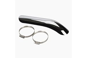 NEWLAND2019 Cubierta protectora del talón del escudo del calor del escape de la curva de la motocicleta cromada para Harley Honda Kawasaki Suzuki Yamaha Shadow CB VTX GN CG personalizado