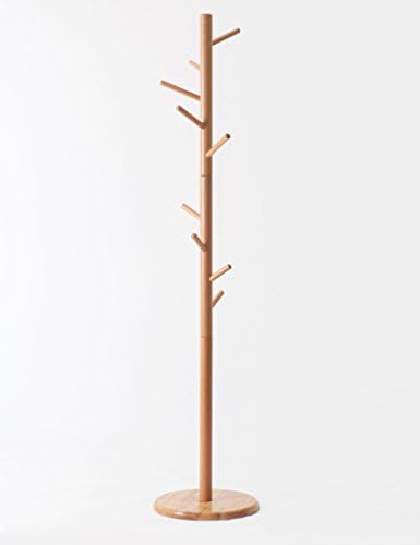 Floor Stand Hanging Rack Creative Wooden Suitcase Clothes Racks Bedroom Floor Hangers Floor Standing Coat and Hat Stand ( Color : Wood color )