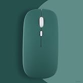 Huawei Tablet İle Uyumlu Şarj Edilebilir Sessiz Mouse Bluetooth + 2.4Hz Wifi Kablosuz Mouse Fare Haki