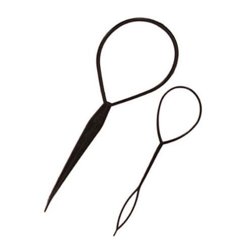 Black Topsy Tail Hair Braid Ponytail Maker Styling Tool